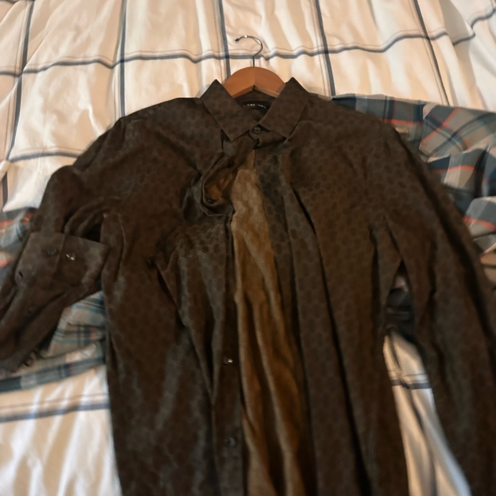 Express Geometric Brown Shirt